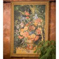 'Terracotta Floral Bouquet' Wall Art Tapestry with Rod