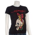 Ed Hardy Women's Skull and Butterfly T-shirt