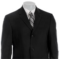 Kenneth Cole Men's Wool Black 3-button Suit
