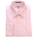 XMI Men's Pink Twill Long-sleeve Dress Shirt