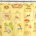 Pedigree Yellow Fabric Shower Curtain