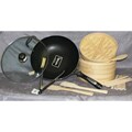 19-piece Non-stick Wok/ Bamboo Steamer Set