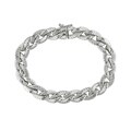 14k White Gold Twisted Link Bracelet
