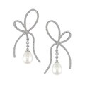 14k Gold FW Pearl and 5/8ct TDW Diamond Earrings (8-8.5 mm) (H-I, I1-I2)