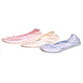Eileen West Satin Ballerina with Leather Sole