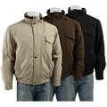 London Fog Men's Down Filled Suede Tri-blend Jacket