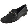 Gucci Men's Black Leather Horsebit Loafers
