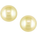 14k Gold Golden South Sea Pearl Earrings (9-10mm)