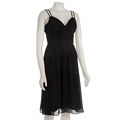 S.L. Fashions Ruched Bust Braided Strap Evening Dress