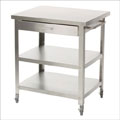 Large Kitchen Cart with Stainless Steel Top