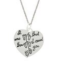 Sterling Silver Spiritual Heart Necklace
