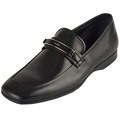 Prada Men's Black Leather Logo Plaque Loafers