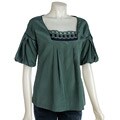 To The Max Women's Chain Embroidered Top
