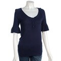 To The Max Women's Ruffle Sleeve Sweater