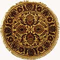 Hand-tufted Classic Golden Jaipur Wool Rug (3'6 Round)