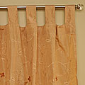 Peach Embroidered Curtain Panel (India)