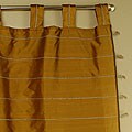 Mustard Jute Stripe Curtain Panel (India)