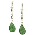 Sterling Silver Green Aventurine Briolette Earrings