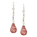 Sterling Silver Cherry Quartz Briolette Earrings