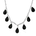 Charming Life Sterling Silver Black Onyx Briolette Necklace