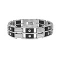 Stainless Steel and Rubber Men's Bracelet