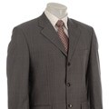 Famous NY Maker Men's Grey Wool Suit