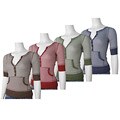 Energie Junior Girl's 3/4-sleeve Button Thermal Top