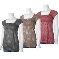 Self Esteem Women's Smocked Bodice Tunic Top