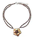 Pearl Necklace 'Iridescent Honey Flora' (Thailand)