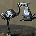 Handmade 'Sweet Wait' Iron Sculpture (Peru)