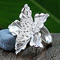 Sterling Silver Ring 'Oleander Exotic' (Thailand)