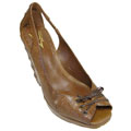 Vince Camulto Embossed Peep Toe Pumps