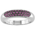 14k White Gold Pink Sapphire Anniversary Ring
