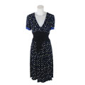 Sandra Darren Blue and White Polka Dot Dress