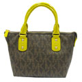 Michael Kors Jet Set Monogram Yellow Leather Tote