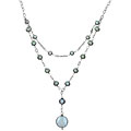 Sterling Silver Light Silver Coin Pearl Necklace