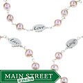 Charming Life Sterling Silver Pink Freshwater Pearl Bracelet