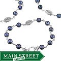 Sterling Silver Grey Freshwater Pearl Bracelet