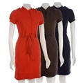 Kersh Women's Short-sleeve Button-up Dress