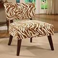 Brown Zebra Print Occasional Chair