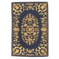 Heritage Black Rug (4'6 x 6'6 Oval)