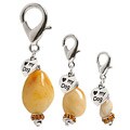 Yellow Stone Jadeite Dog Charm