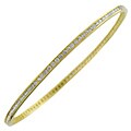 14k Gold over Silver Oversized CZ Bangle