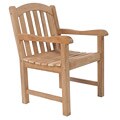 Garden Teak Oval Back Arm Chair