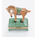 Limoges Hand-painted Tang Horse Keepsake Box