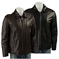 Izod Men's Burnished Lamb Leather Jacket