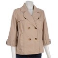 AK Anne Klein Jeans Short Sisal Trench Jacket