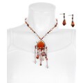 Beaded Crystal Necklace and Earring Set
