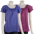Destination LA 3-tier Sleeve Boat Neck Top