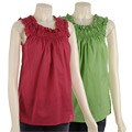 Destination LA Sleeveless Top with Shirred Neckline